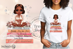 Bridal Shower Chibi PNG | Bride to Be Sublimation Design Product Image 3