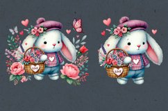 Cute Bunny. Valentines. PNG sublimation Product Image 2
