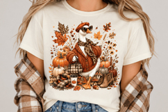 Fall Goose PNG, Autumn Goose Sublimation, Pumpkin Goose png Product Image 2