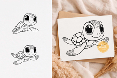 Cute Sea Turtle svg, Sea Turtle svg, Baby Turtle Clipart Product Image 1