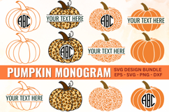 Pumpkin Monogram SVG Bundle | Pumpkin SVG Cut File | Frame Product Image 1
