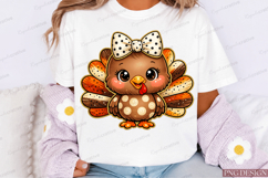 Cute Thanksgiving Turkey Sublimation Design Product Image 1