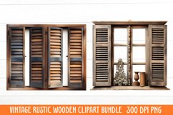 Vintage Rustic Wooden Clipart Product Image 1