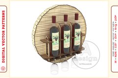 Wine Shelf v1 - laser cutting file - Glowforge ready SVG Product Image 1