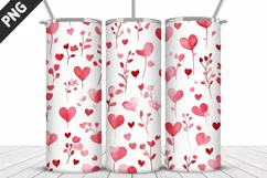 Lovely Hearts Tumbler Design | Valentine's Day Tumbler Wrap Product Image 2