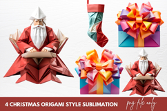 Christmas Origami Style Sublimation Clipart Product Image 1