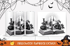 Pumpkins Halloween Tumbler, Halloween Skull Tumbler Design Product Image 1