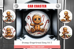 Car Coaster Grumpy Gingerbread Gang Product Image 1