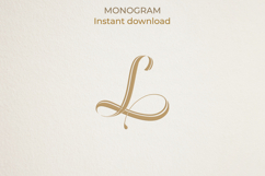 L Monogram Logo, Elegant Initial Monogram Product Image 1