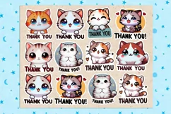 Cute Cat. Thanksgiving Print & Cut Stickers PNG Product Image 2