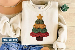 Crochet Yarn Christmas Tree PNG, Christmas tree PNG Product Image 2