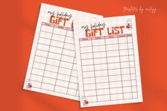 My Holiday Gift List Planner Template Canva | Editable Gift Product Image 1