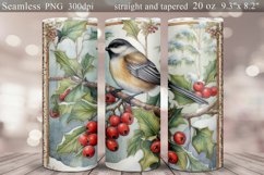 Christmas Bird Tumbler Sublimation | Winter Tumbler Wrap Product Image 1