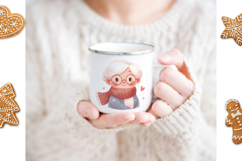 Christmas Watercolor Characters Clipart Bundle PNG Product Image 14