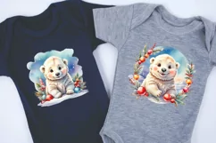 Christmas Polar Bears cliparts. PNG sublimation Product Image 4