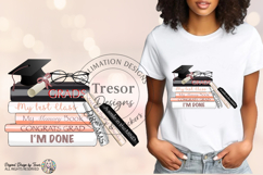 Graduation Books PNG Grad Cap School Glam Design Art Product Image 2