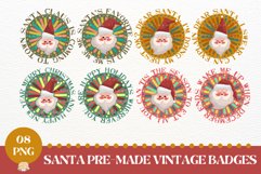 Christmas Santa Typography Badge Sublimation Set Product Image 1