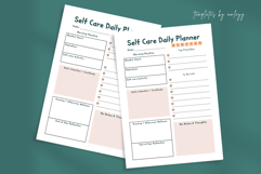Cute Self-Care Daily Planner Template for Canva | Editable Product Image 1
