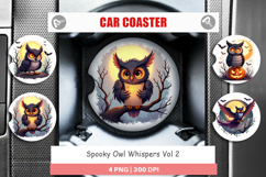 Car Coaster Halloween Owl Whispers Product Image 1