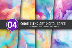 Color Blend Art Digital Paper Product Image 1