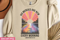 His mercies are new every PNG, Christian Bible Verses Sublim Product Image 2