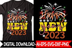 Happy New Year 2023 Retro design Product Image 1