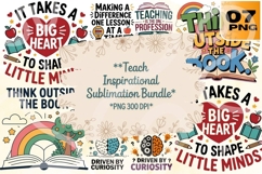 Teach Inspirational Sublimation Bundle - 7 PNG Product Image 1