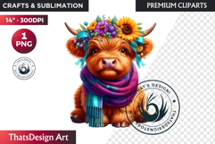 Cute Autumn Animals &amp; Sunflowers - Thanksgiving Clipart Product Image 1