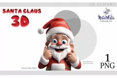 3D santa claus,santa claus clipart,3D christmas,christmas Product Image 1
