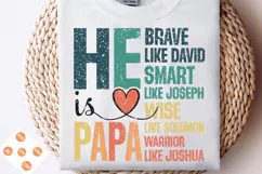 He is Papa PNG, Christian Fathers Day PNG, Fathers Day SVG Product Image 1