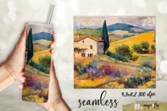 Oil painting texture seamless tumbler wrap sublimation png Product Image 2