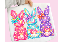 Bunny Coquette Bow PNG, Brushstroke bunny easter PNG Product Image 2