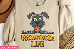 Pawsome life PNG, Sarcastic Cartoon Dogs Sublimation Product Image 2