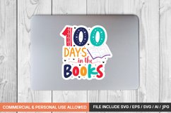 100 Days In The Books Sticker Design Product Image 1