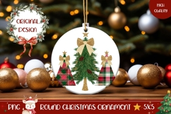 Rustic Christmas Tree Ornament PNG, Christmas Ornament Product Image 1