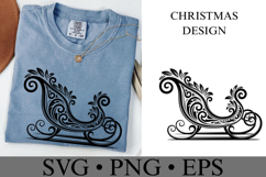 Christmas Sleigh Svg | Christmas svg | Shirt Svg Product Image 1