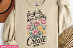 Fearfully &amp; wonderfully PNG, Christian Bible Verses Sublimat Product Image 2