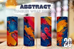 Art Paint Tumbler Sublimation Designs, Art Tumbler Wrap Product Image 1