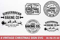 Vintage Christmas Sign SVG Product Image 1