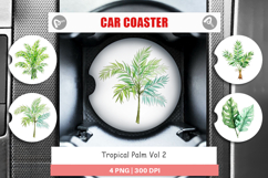 Car Coaster Tropical Palms Product Image 1