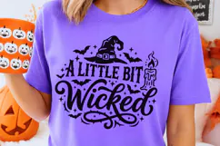 A Little Bit Wicked Svg, Halloween Witch Svg, Witch Hat Svg. Product Image 2