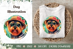 Summer Yorkshire Terrier Dog Sublimation Product Image 1