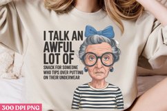 The crazy grandma PNG, Funny Woman Quotes Sublimation PNG Product Image 2