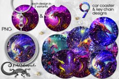 Magic Dragon | Mystic Car coaster &amp; key chain design bundle Product Image 1