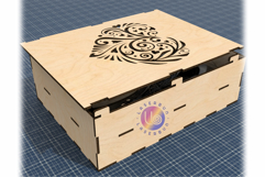 Wine Glass Gift Box SVG, Laser Cut Box for Two Glasses Product Image 2