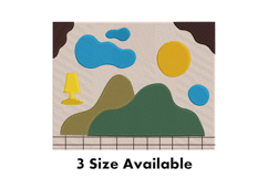 Abstract Landscape with Lamp Embroidery Design Product Image 1