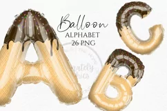 Waffle Ice Cream | Balloon Alphabet Clipart PNG Product Image 1