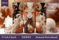 Halloween Demon Tumbler Wrap Design, Halloween Tumbler Wrap Product Image 1
