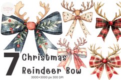 Christmas Reindeer Bow Product Image 1