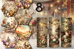 Shabby chic Easter | Skinny tumbler Sublimation designs Product Image 1
